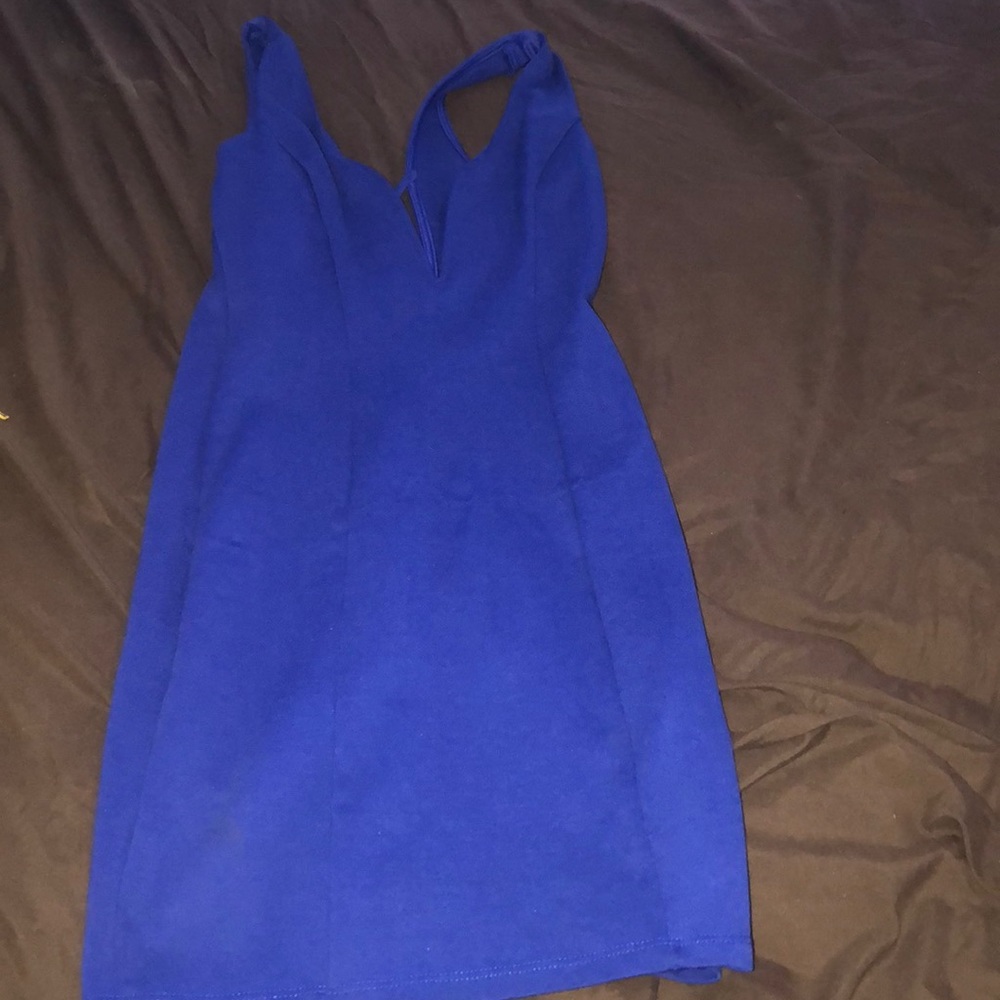 Blue mini dress